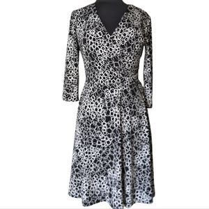 Dress En Focus Black & White Animal Print Dress sz. 8P